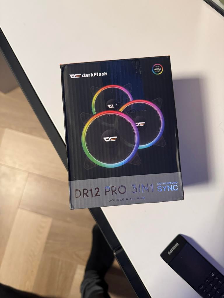 DarkFlash DR12-PRO 3-in-1 RGB Ventilators NIEUW, Computers en Software, Computerkoelers, Ophalen of Verzenden, Nieuw, Luchtkoeling