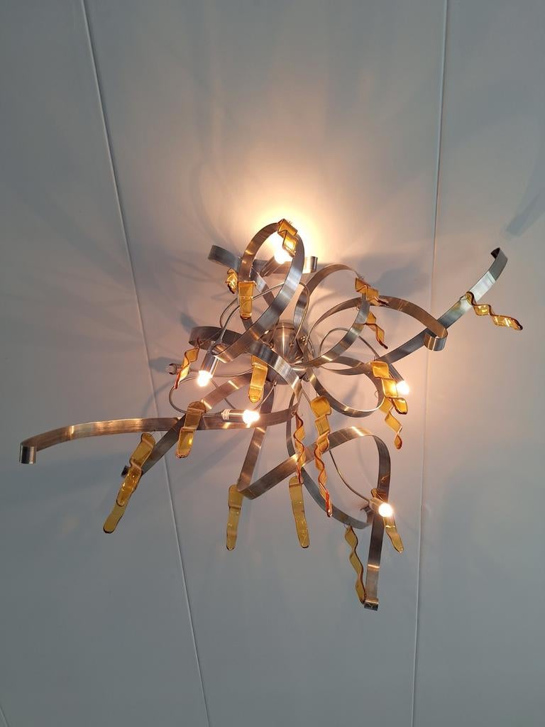 Mooie vintage plafondlamp, Ophalen, Zo goed als nieuw