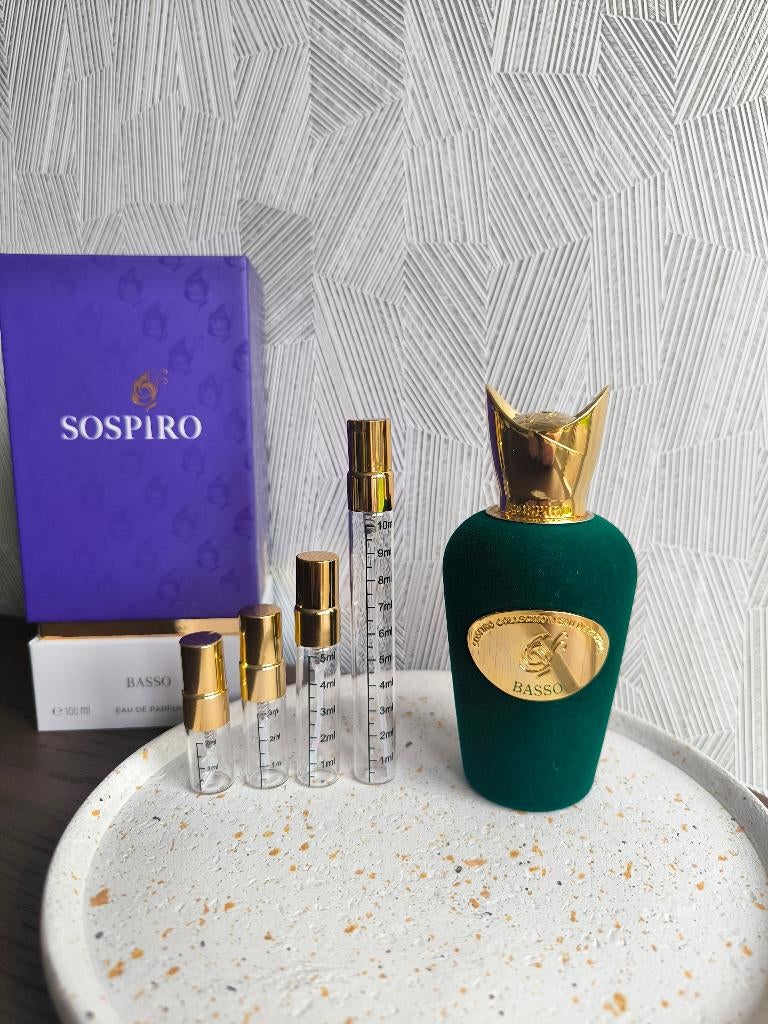 Sospiro - Basso (10ml) Sample/decant, Verzenden, Zo goed als nieuw