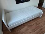 Ikea Askvoll 1p bed 90x200 cm met lattenbodem en matras, Huis en Inrichting, Ophalen, 90 cm, Eenpersoons, Wit