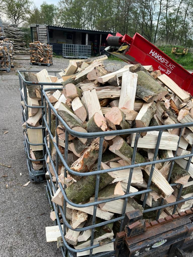 Openhaardhout gekloofd Essen vers, Tuin en Terras, Haardhout, Minder dan 3 m³, Ophalen of Verzenden