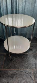 Retro bijzettafel op wielen - IKEA, 45 tot 60 cm, Minder dan 55 cm, Gebruikt, Metaal of Aluminium