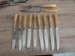 oude bestek 12 messen en nog 1 mes en 1 vork, Antiek en Kunst, Ophalen of Verzenden