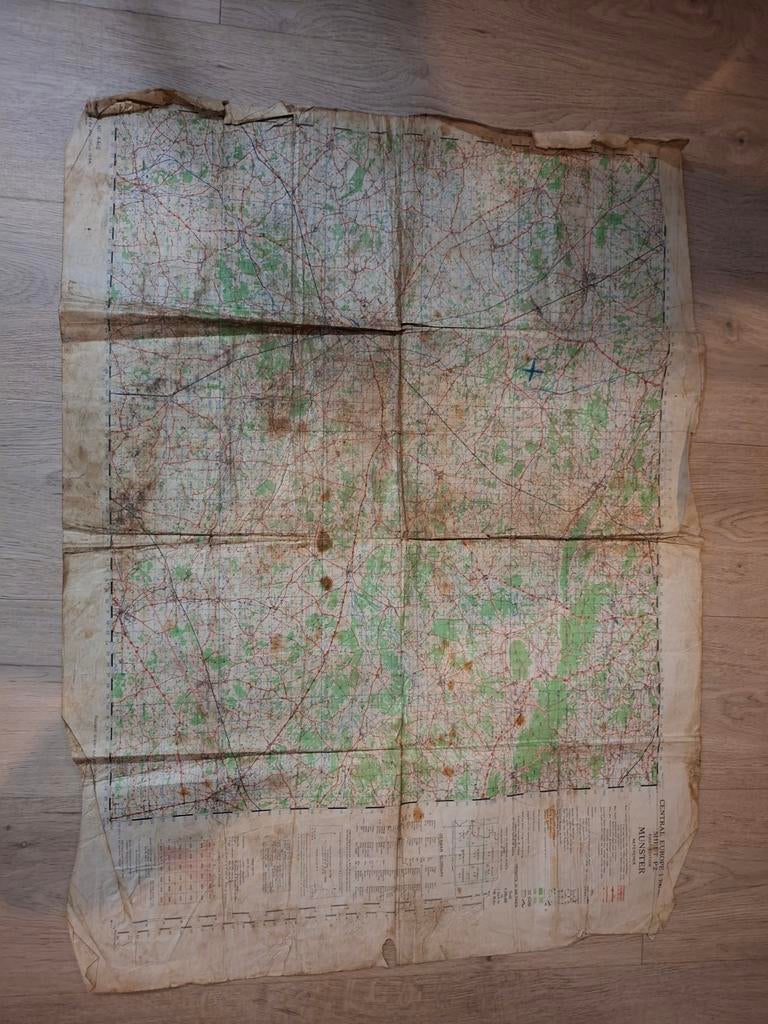 Britse kaart Münster WW2, Verzamelen, Militaria | Tweede Wereldoorlog, Ophalen of Verzenden, Landmacht, Engeland, Boek of Tijdschrift
