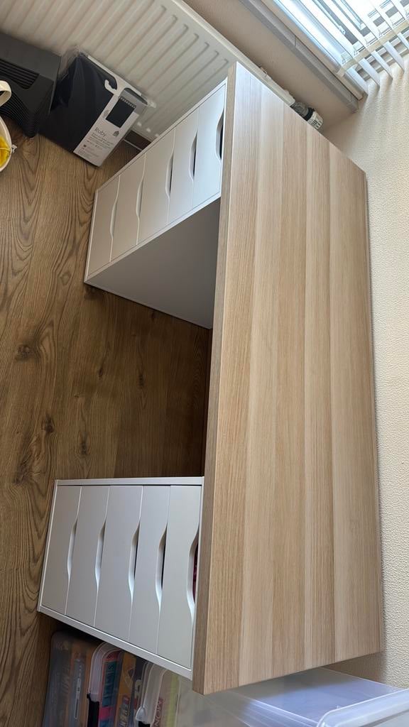 Bureau ikea met ladekastjes, Huis en Inrichting, Bureaus, Ophalen, Gebruikt