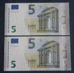 2x 5 euro 2013 EC0140152337(46) nummers opv.print E001D3, Postzegels en Munten, Bankbiljetten | Europa | Eurobiljetten, Ophalen of Verzenden