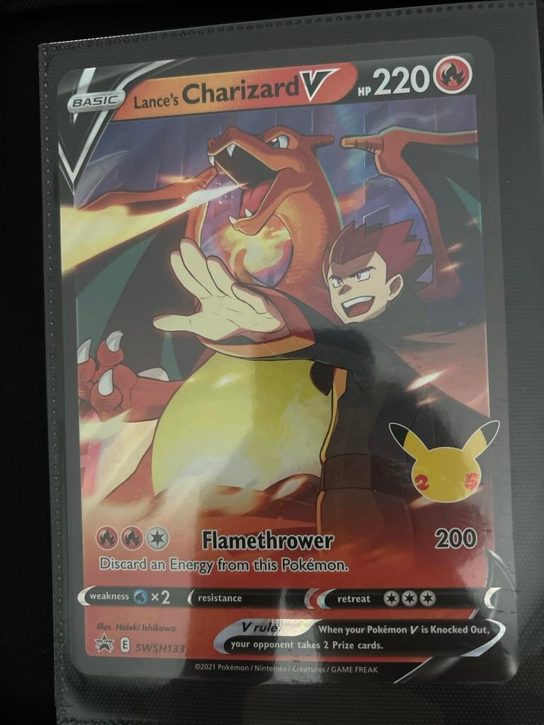 Lance's Charizard V SWSH133 Oversized Celebrations, Ophalen of Verzenden, Nieuw