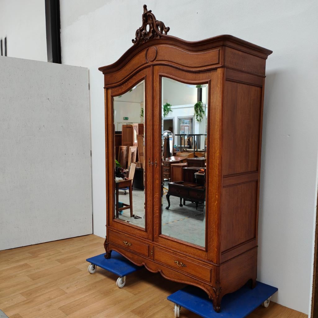 Vintage kledingkast garderobekast kleerkast demontabel 410, Met deur(en), Valkenswaard, Gebruikt, 200 cm of meer