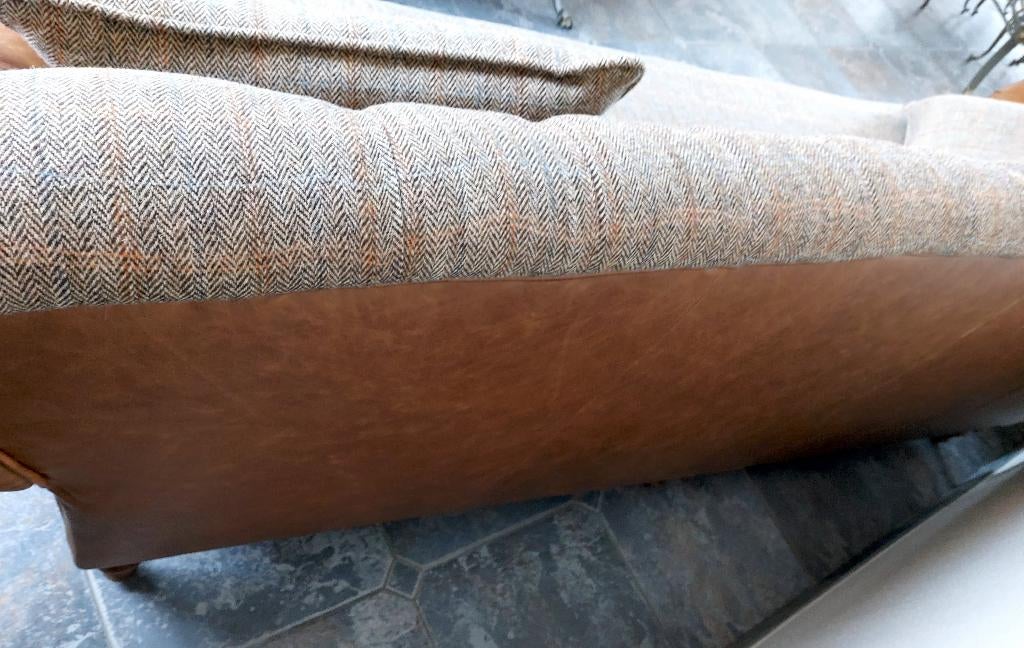 Dartford chesterfield 4 zits bank met Harris Tweed, Ophalen, 250 tot 300 cm, Chesterfield, 75 tot 100 cm