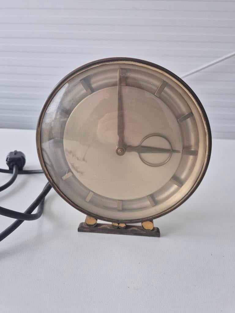 Vintage elektrische klok, Art Deco stijl, Antiek en Kunst, Antiek | Klokken, Ophalen of Verzenden