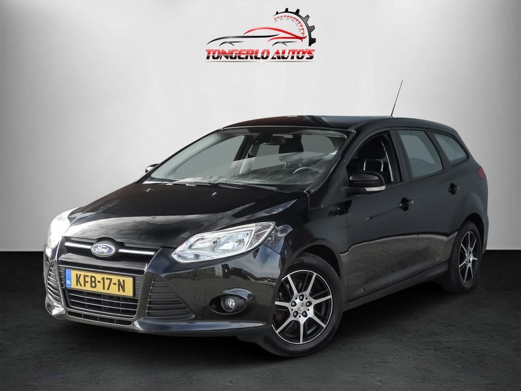 Ford Focus Wagon 1.0 EcoBoost Titanium Pdc Stoelverw. Airco, Euro 5, 101 pk, Gebruikt, Zwart