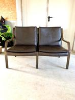 Vintage Walter Knoll bankje, Ophalen, Gebruikt, Tweepersoons, Minder dan 150 cm