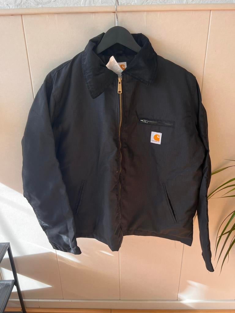Carhartt Detroit Jacket Zwart - Goed als nieuw met labels, Kleding | Heren, Jassen | Winter, Nieuw, Maat 48/50 (M), Zwart, Ophalen of Verzenden