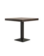 Bistro tafel 80x80x8cm zwart eiken top van Keiser & Co, Ophalen, Strak, Gebruikt, 50 tot 100 cm