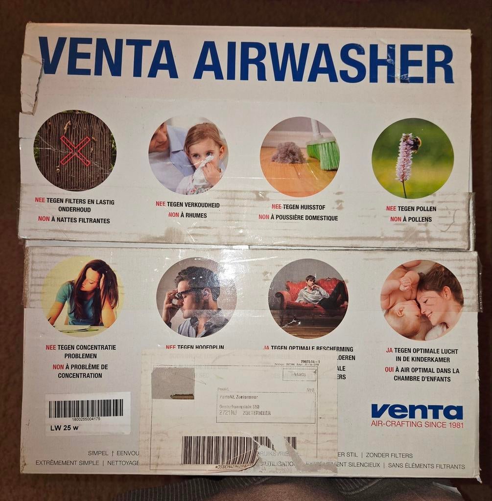 Venta Airwasher LW25 Luchtbevochtiger & Reiniger, Witgoed en Apparatuur, Luchtbehandelingsapparatuur, Ophalen of Verzenden