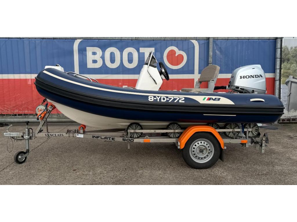 AB Oceanus 12 VST Honda 50pk + trailer bj. 2020, Gebruikt, Benzine, Minder dan 70 pk, Overige merken