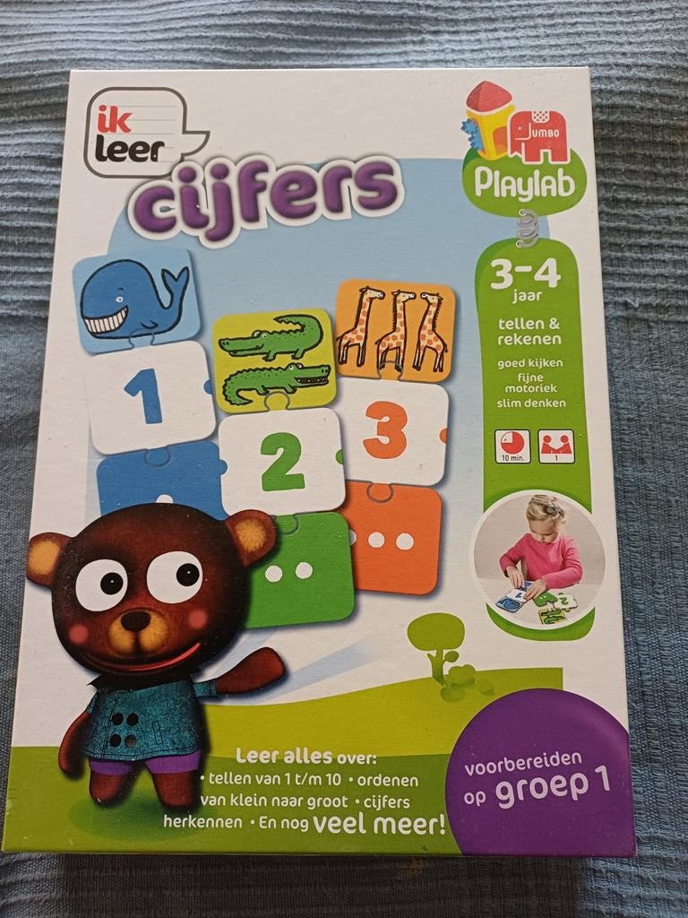 Ik leer cijfers - Jumbo Playlab (3-4 jaar), Ophalen of Verzenden, Zo goed als nieuw, Puzzelen