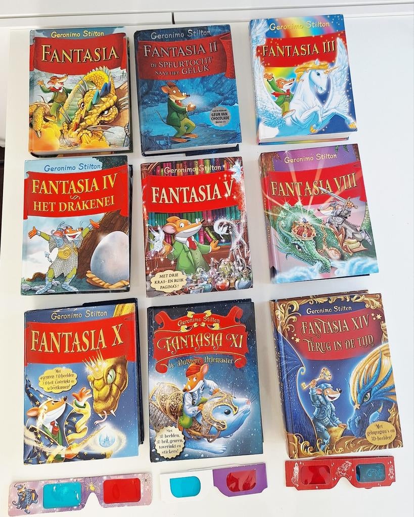 *FANTASIA Boeken, Geronimo Stilton 9x*, Boeken, Ophalen, Zo goed als nieuw, Geronimo Stilton, Fictie algemeen