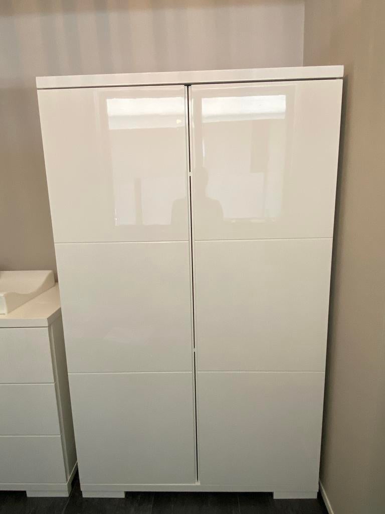 Witte kledingkast van het merk Interbaby, Ophalen, Gebruikt, 105 cm of meer, 100 cm of meer