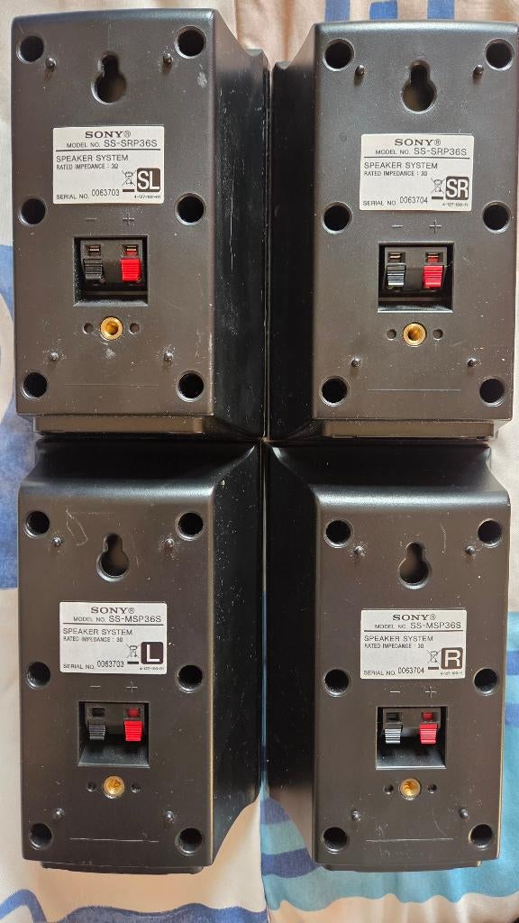 Sony surround speakers SS-SRP36S (2X) SS-MSP36S (2X), Ophalen of Verzenden, Gebruikt, 60 tot 120 watt, Sony