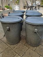 Zinken vuilnisemmer vuilnisbak afvalemmer afvalbak prullebak, Ophalen, Minder dan 50 cm