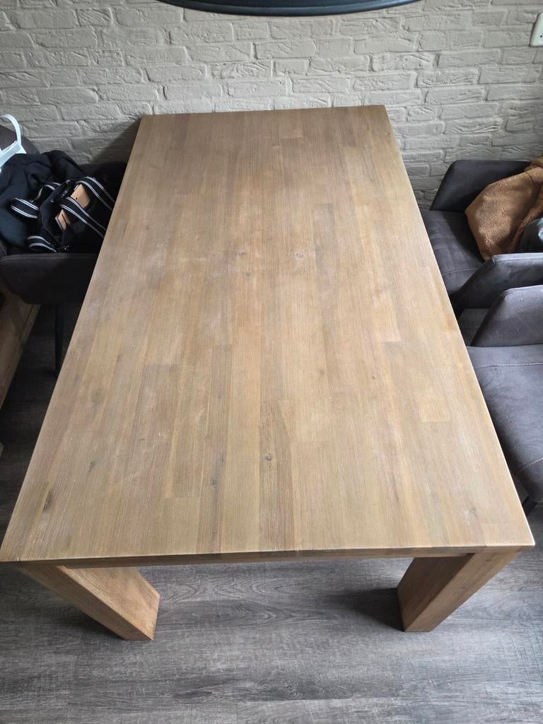 Teakhouten eettafel, Huis en Inrichting, Ophalen, Gebruikt, Teakhout, 50 tot 100 cm