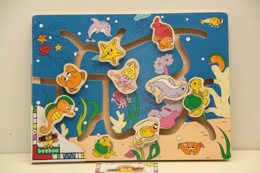 Beeboo Schuifpuzzel hout. Nieuw in folie., Ophalen of Verzenden, 10 tot 50 stukjes, Nieuw, Van hout