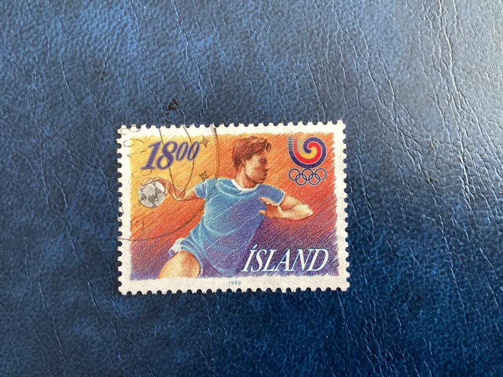 IJsland - 1988 - Olympische Spelen handbal -Mi.688, Postzegels en Munten, Ophalen of Verzenden, IJsland, Gestempeld