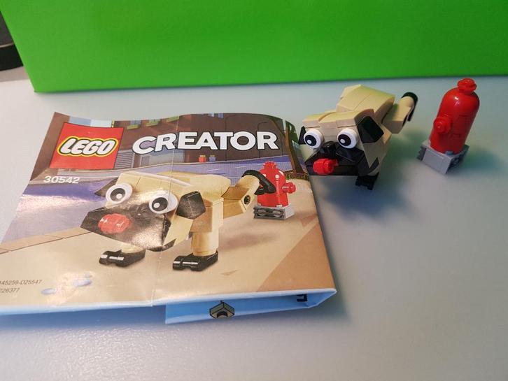 Lego 30542 - Cute Pug - hondje (Creator), Kinderen en Baby's, Speelgoed | Duplo en Lego, Gebruikt, Lego, Complete set, Inclusief instructies