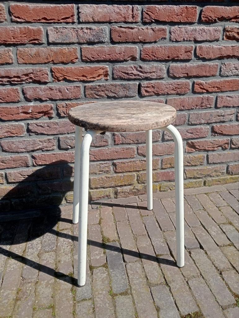Industriële houten kruk, Ophalen, Hout