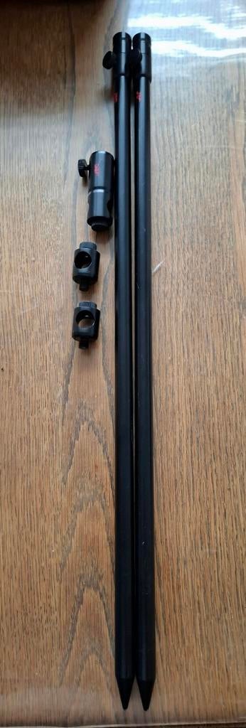 2x JRC X-lite banksticks 60cm met adaptors in nieuwstaat, Watersport en Boten, Hengelsport | Karpervissen, Ophalen of Verzenden