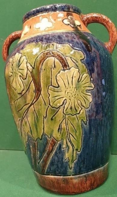 Vlaams aardewerk Vintage Keramische Vaas Art Nouveau Deco, Antiek en Kunst, Ophalen