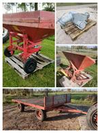 Stenenvanger, Vicon / Lely kunstmeststrooier, platte wagen, Ophalen, Akkerbouw, Gewasbescherming en Bemesting