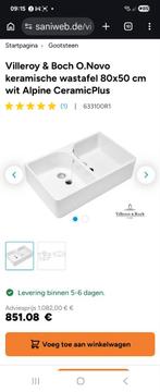 Villeroy & Boch O.Novo wastafel 80x50 cm - Nieuw in doos, Ophalen of Verzenden, Nieuw
