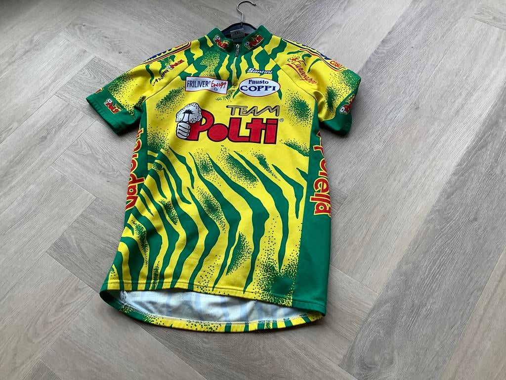 Vintage Team Polti Wielershirt XXL - Made in Italy, Fietsen en Brommers, Gebruikt, Ophalen of Verzenden, Bovenkleding, Heren