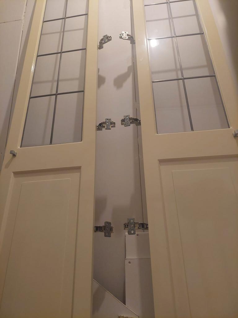 2x Glas in lood deuren, Doe-het-zelf en Verbouw, Deuren en Horren, Ophalen, Gebruikt, Binnendeur, Minder dan 200 cm