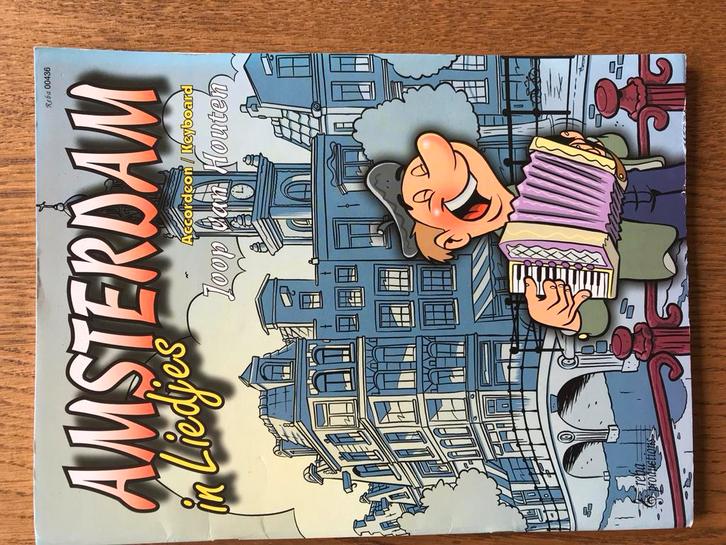 Muziekboek Accordeon/Keyboard: Amsterdam in Liedjes, Muziek en Instrumenten, Accordeons, Gebruikt, Ophalen of Verzenden