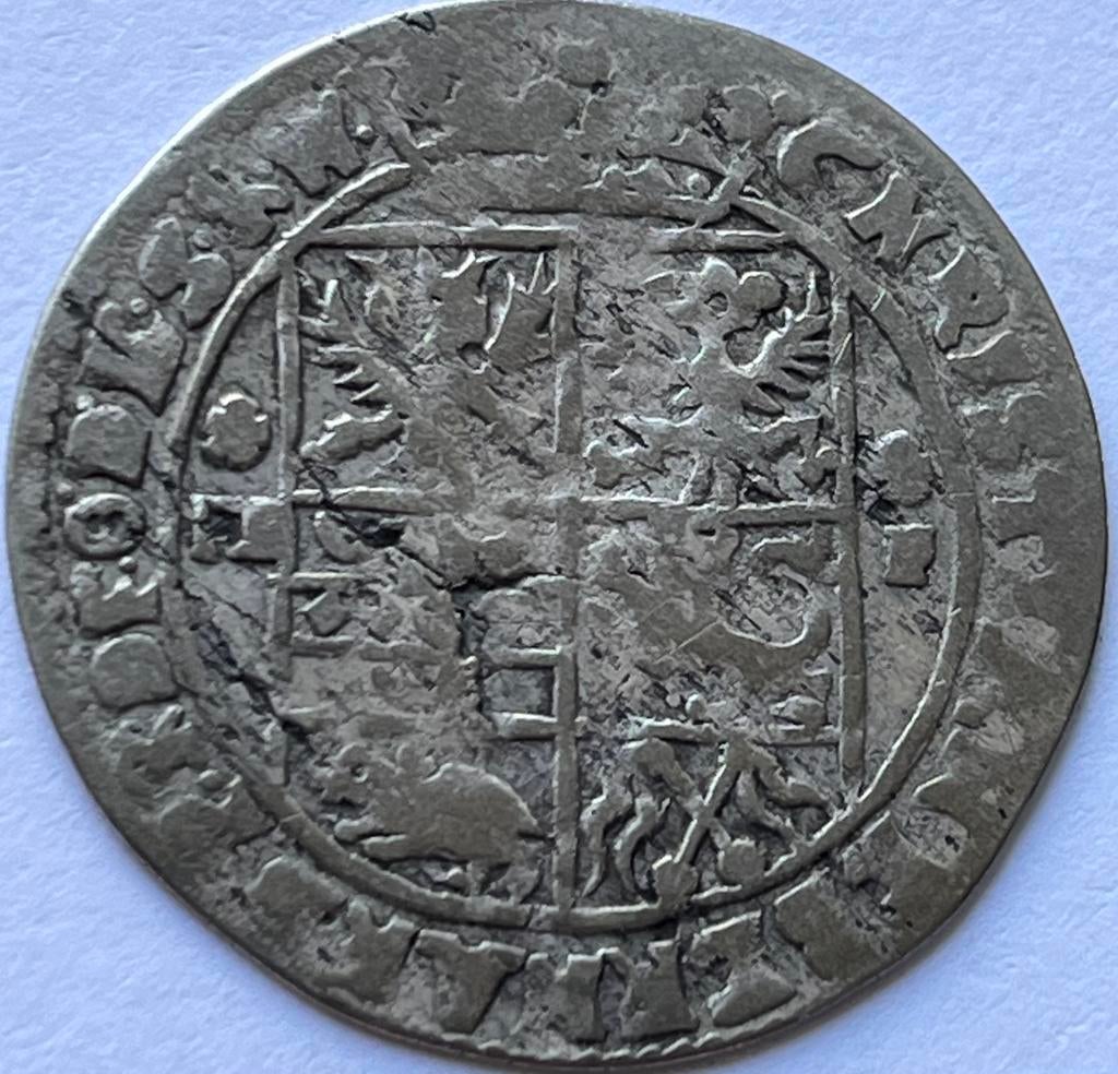 Ostfriesland zilveren zes stuber 1694, Ophalen of Verzenden, Duitsland, Losse munt, Zilver