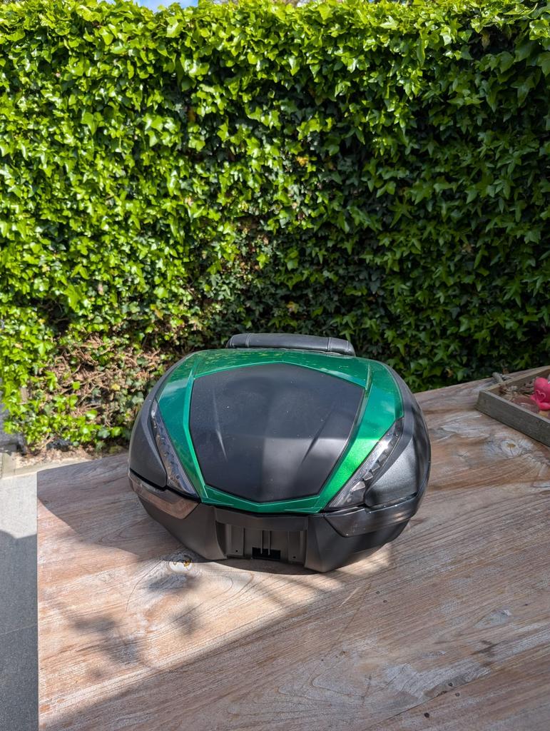 KQR Topkoffer 47L met rugsteun, Motoren, Ophalen, Gebruikt