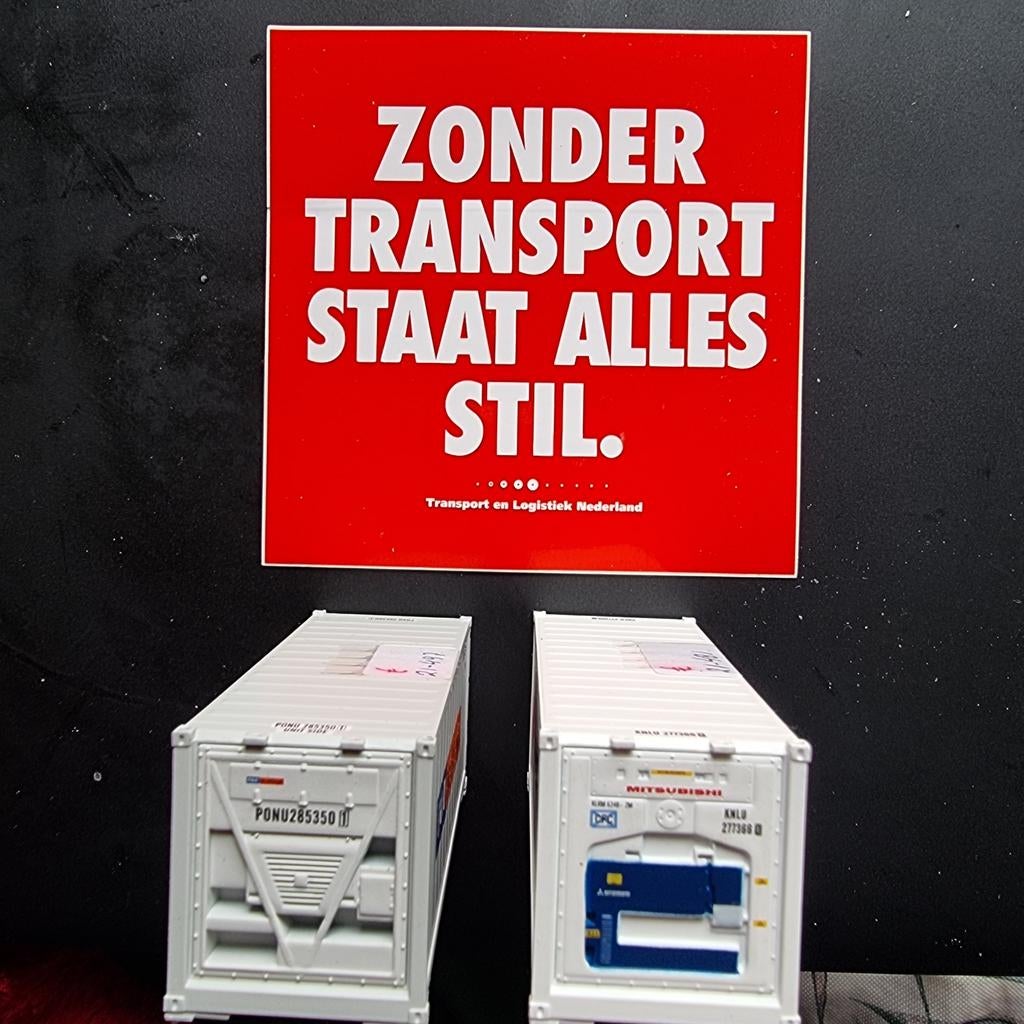 CONTAINERS NEDLLOYD 1:87-H0, Ophalen of Verzenden, Zo goed als nieuw, Bus of Vrachtwagen, Overige merken