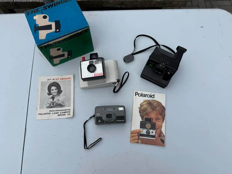 Polaroid Land Camera Swinger Model 20, 3000, 6500AF, Ophalen of Verzenden, Gebruikt, Polaroid
