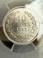 10 cent 1893 Wilhelmina, Zilver, Ophalen of Verzenden, 10 cent, Koningin Wilhelmina