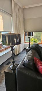 2 Zwarte schemerlampen, Huis en Inrichting, Lampen | Tafellampen, Ophalen, Zo goed als nieuw, Klassiek modern, 75 cm of meer