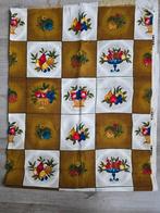 Vintage Zantrel lap stof / coupon - fruitmotief 120 x 133 cm, Gebruikt, Bruin, Overige typen, Onbekend