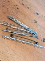 4 oude zilveren broches / spelden, 4 tot 7 cm, Gebruikt, Onbekend, Ophalen of Verzenden