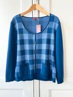 Enolah vest 100% merinowol ruit blauw, maat 44 - NP 149,-, P, Blauw, P, Nieuw