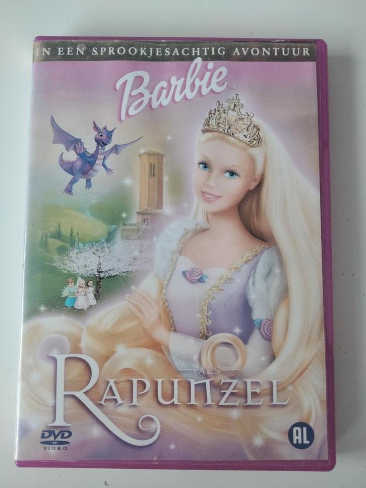 Barbie dvd - Rapunzel, Cd's en Dvd's, Dvd's | Tekenfilms en Animatie, Zo goed als nieuw, Amerikaans, Overige typen, Alle leeftijden