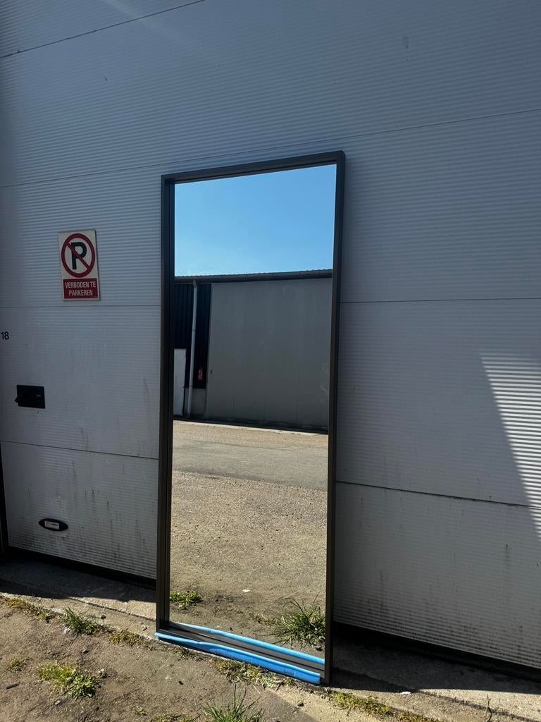 Industriële Spiegel Brons 80x200 cm | Stalen Frame | Design, Huis en Inrichting, Woonaccessoires | Spiegels, Ophalen, Zo goed als nieuw