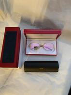 Cartier spiegel glas groen groot model 22k robijntjes, Overige merken, Zonnebril, Nieuw, Ophalen of Verzenden