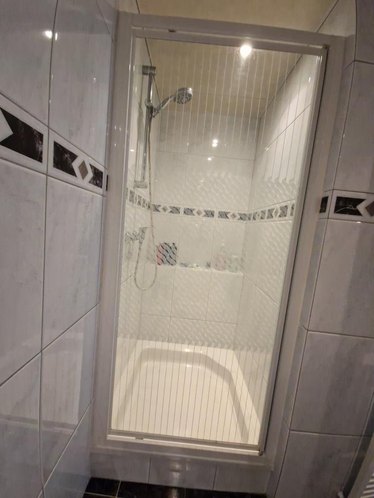 DOUCHEDEUR – 190X80 CM - KUNSTSTOF, Ophalen, Gebruikt, Glas, Douche